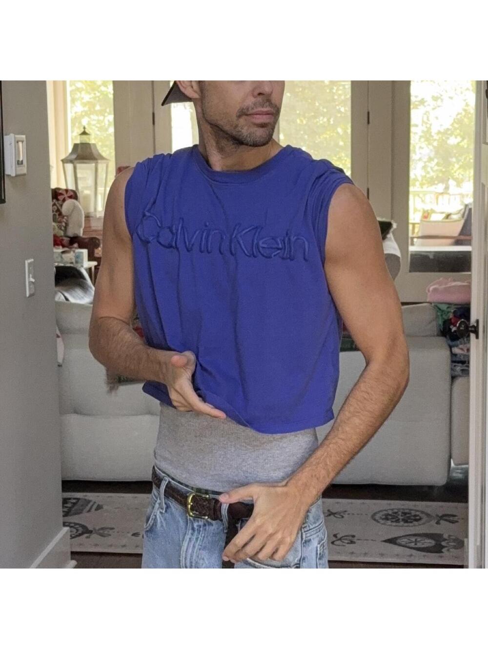 Calvin Klein Tonal 3D Logo Cropped Tee 💙